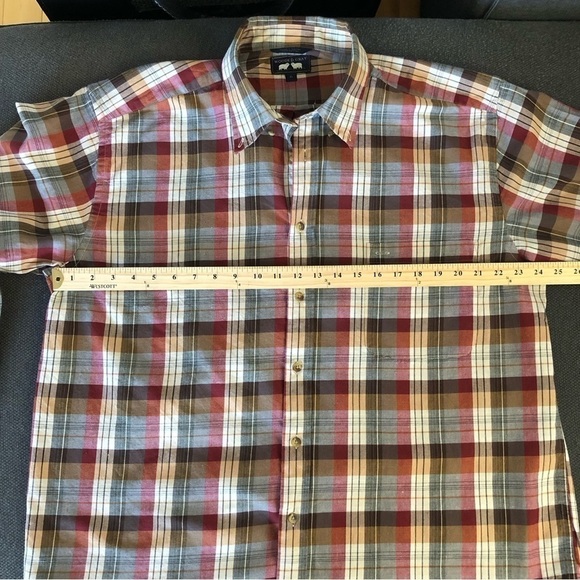 Woods & Gray earthy brown plaid button down shirt XL - Picture 5 of 8